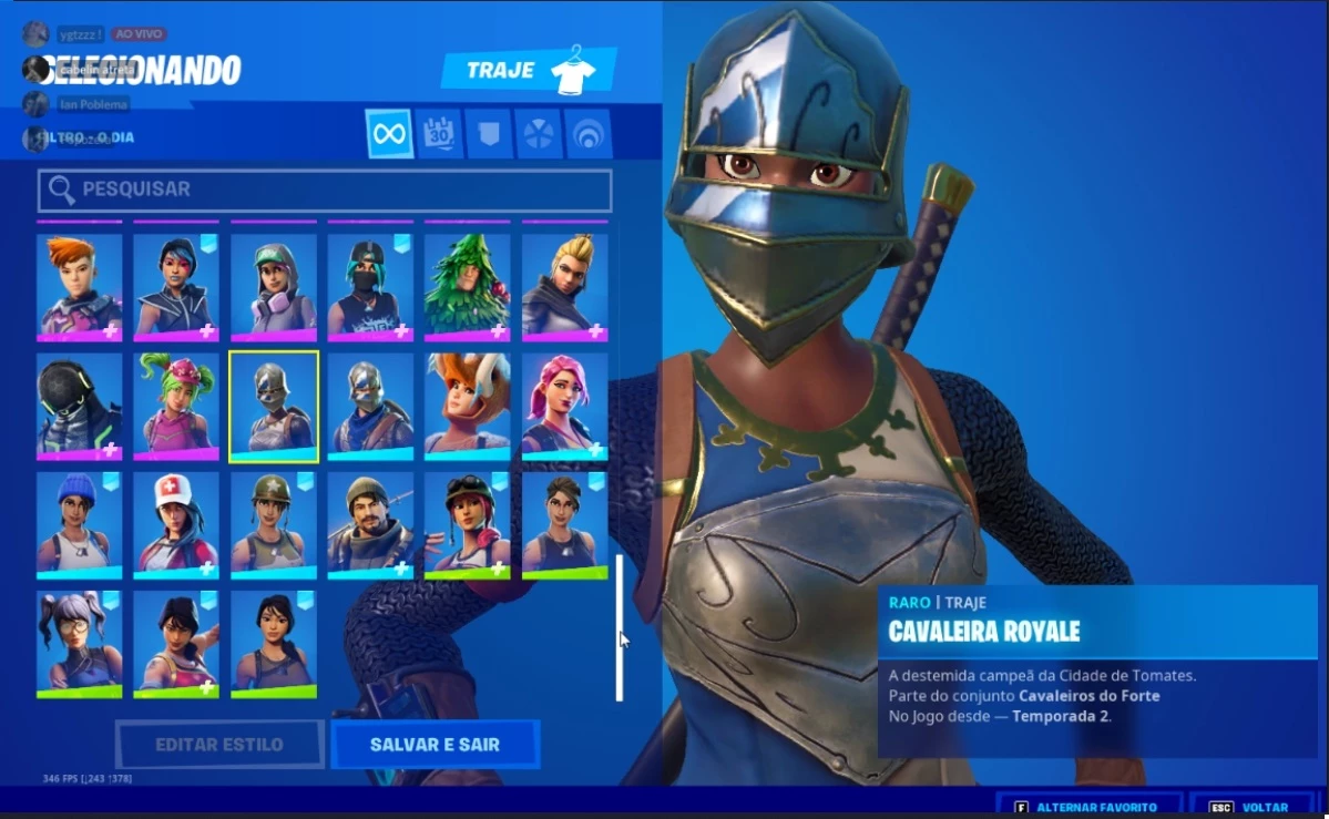 Conta Fortnite 93 Skins + Salve O Mundo Raio 106 (S3 Até S8) - DFG