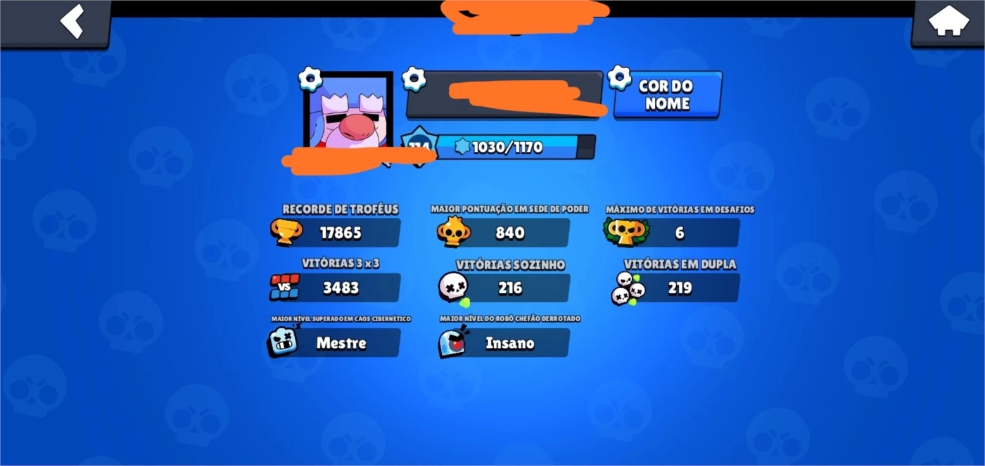 Conta Brawl Stars, Todos Personagens