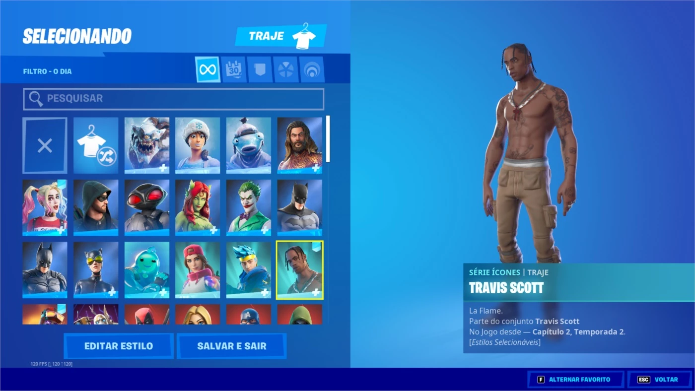 Fortnite | Conta fortnite rara com travis scott e