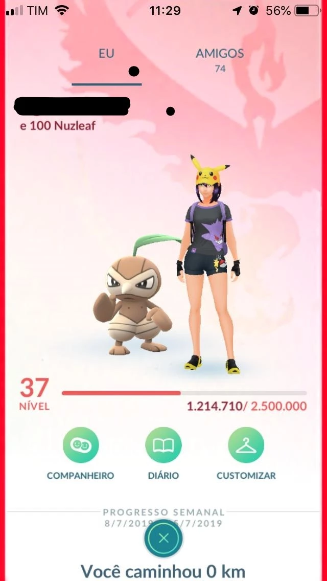 Pokemon GO | POKEMON GO > CONTA LVL 37 + 56 POKÉMONS