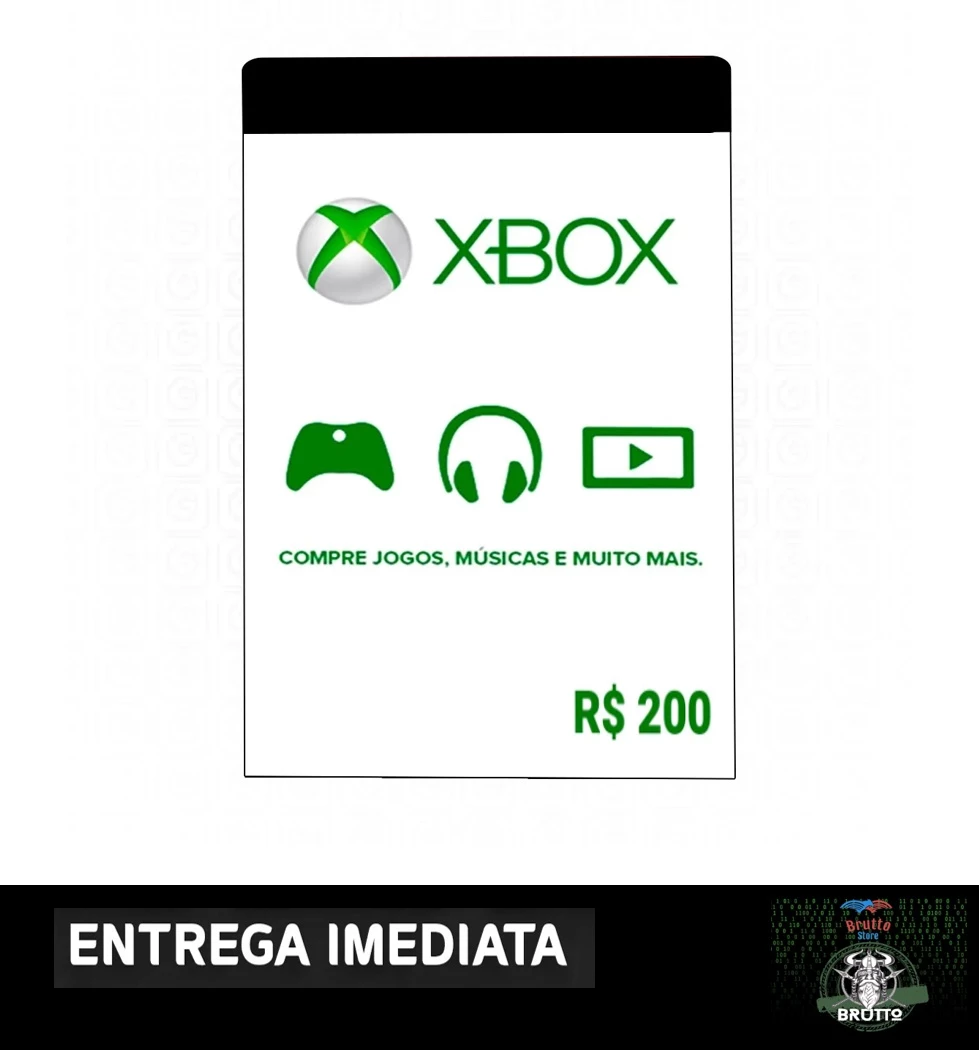 Cartão Presente do Xbox: R$50