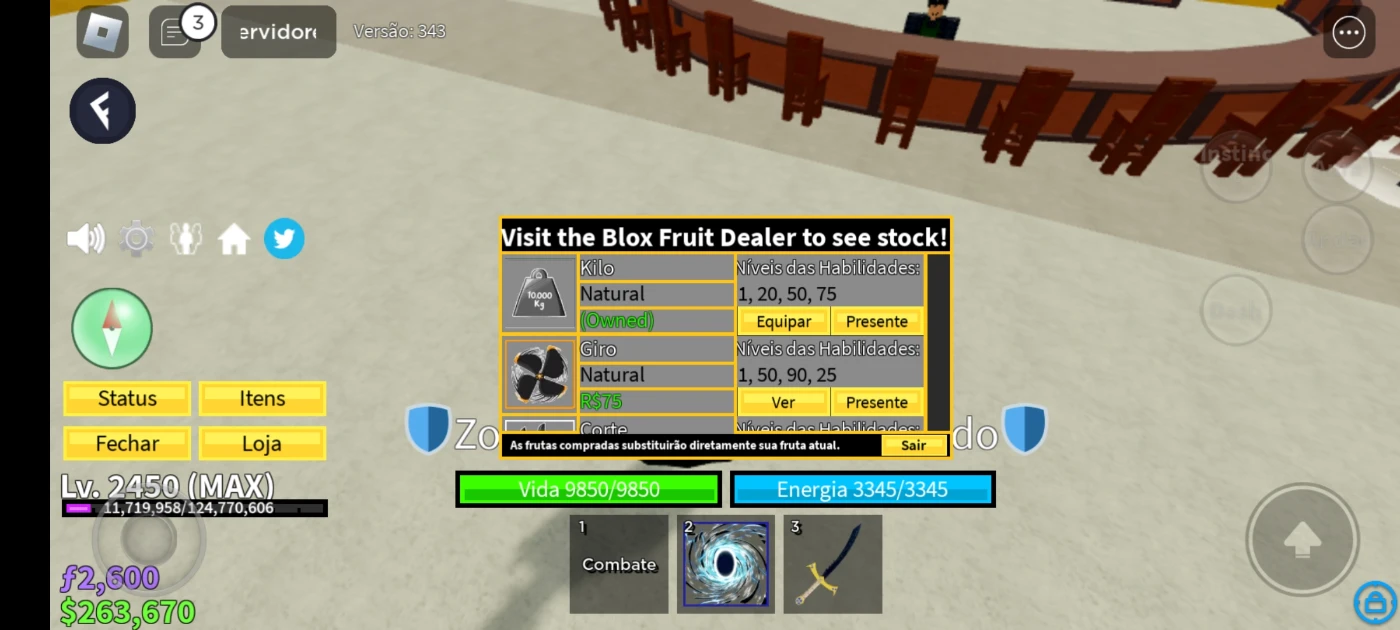 🍊🔥BLOX FRUIT ROBLOX ACCOUNT [LV. 2450] [MAX], GODHUMAN, FRUTAS, ESPADAS,  TODOS HAKI