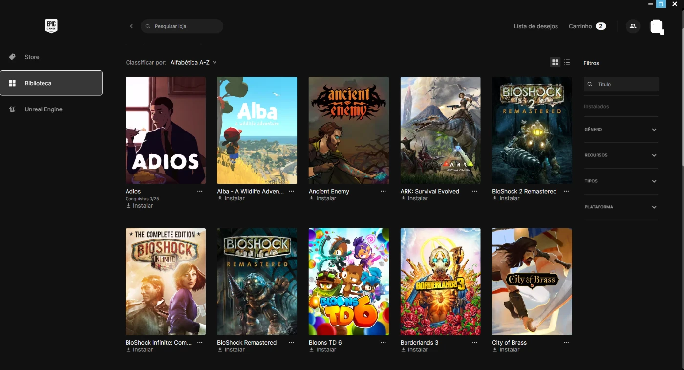 Como baixar jogos para PC - Epic Games Store