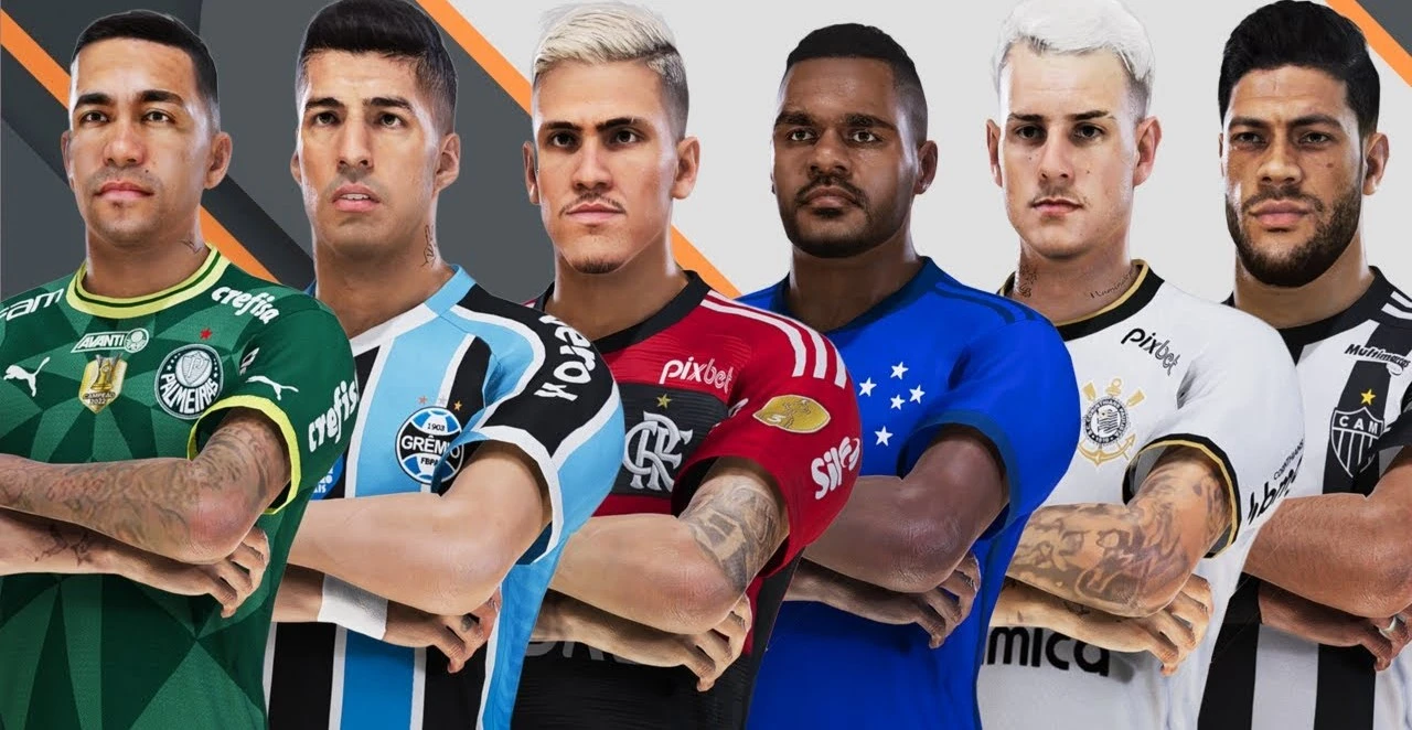 PES 2021 2022 - FACES REAIS DO XBOX 360 BRASILEIRÃO em 2023