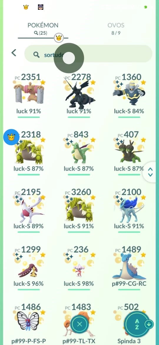 Pokémon GO > Conta nvl 48, Pokemons raros, + de 1000 shinys, Mts  Lendários/Míticos. 119 100%