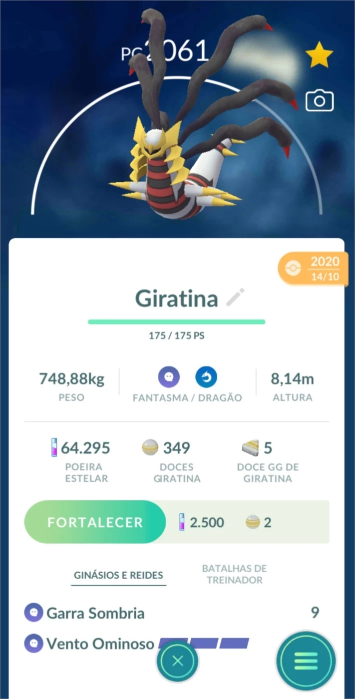 Giratina Origem Pokémon Go - (Leia A Descrição) Lendário - Pokemon Go - DFG