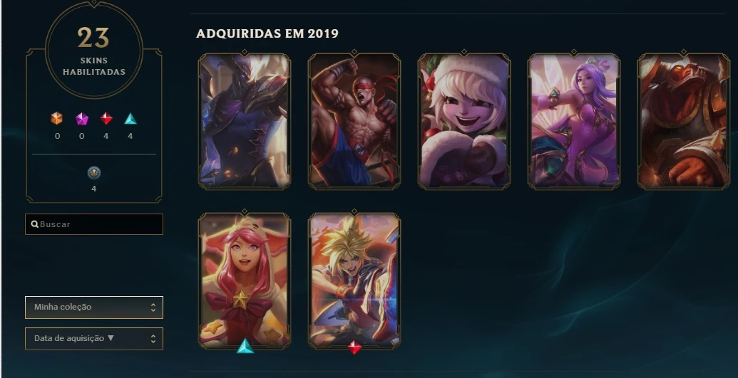 Esmeralda Iii 61% Win Rate + 10 Skins + 23 Campeões + Passe