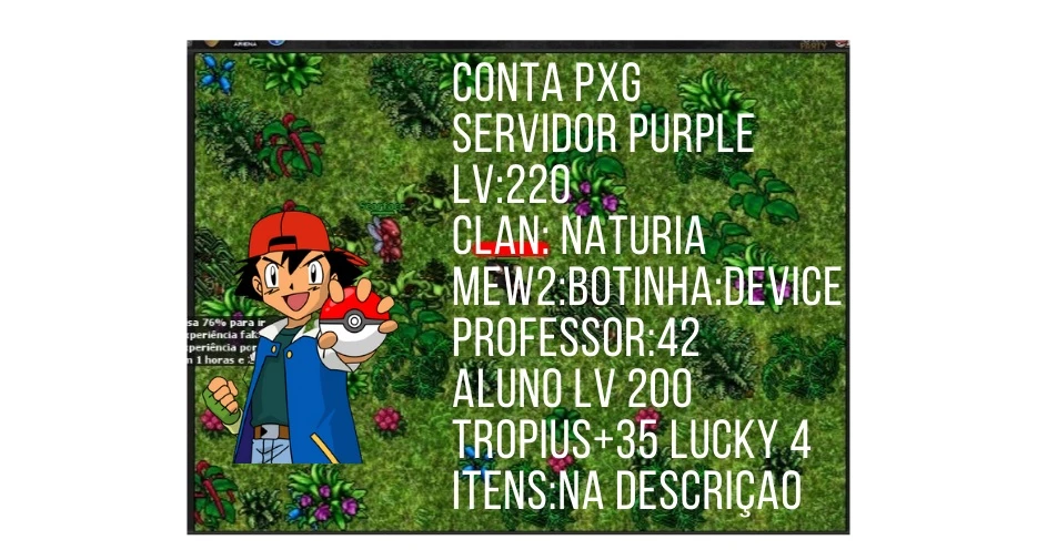 Conta Otpokemon Mundo Blue - Pokexgames Pxg - DFG