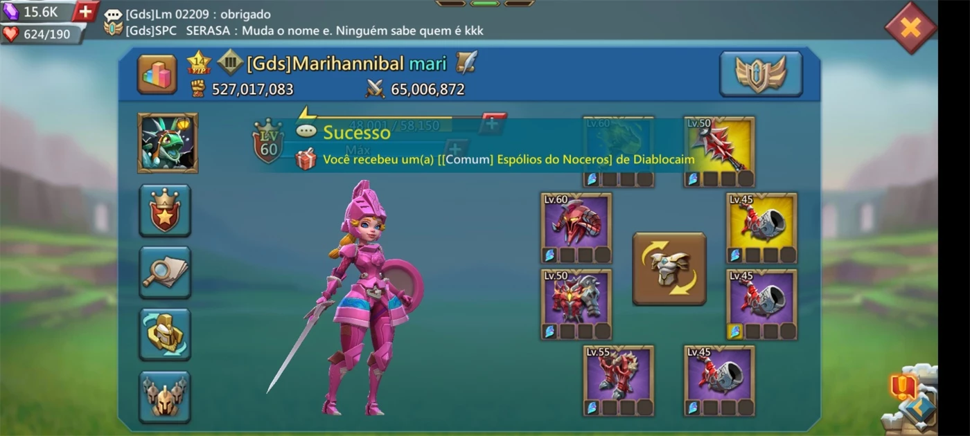 Conta162m De Poder/T4 Abertas/ 462K De Diamantes - Lords Mobile - DFG