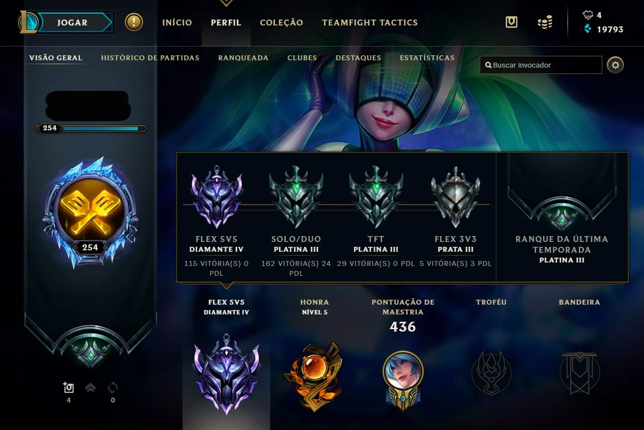 League of Legends | Conta League of Legends Platina 1// 115