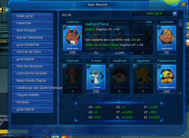 Conta Ladmo Servidor Omegamon - Digimon Masters Online - DFG