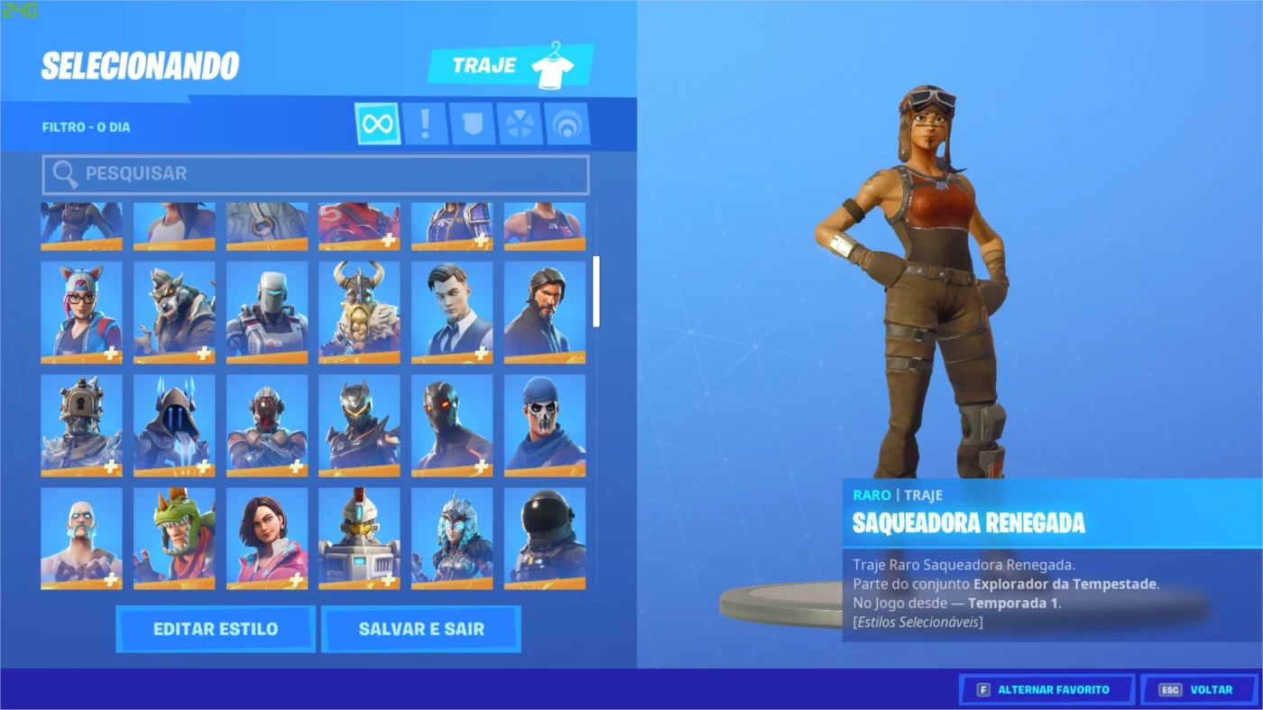 Fortnite > Conta Fortnite com Renegade Raider Raríssima+150 skins