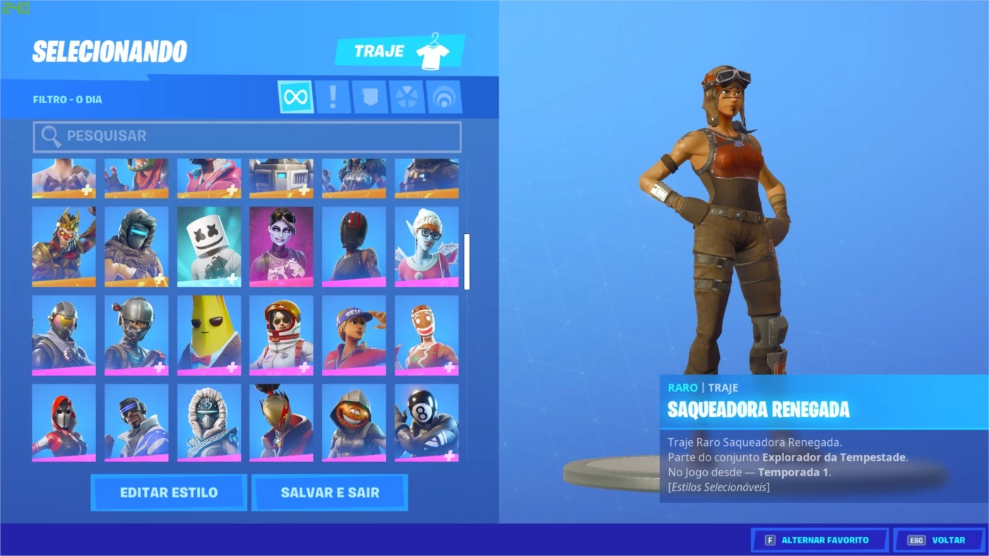 Conta Fortnite Renegade Raider