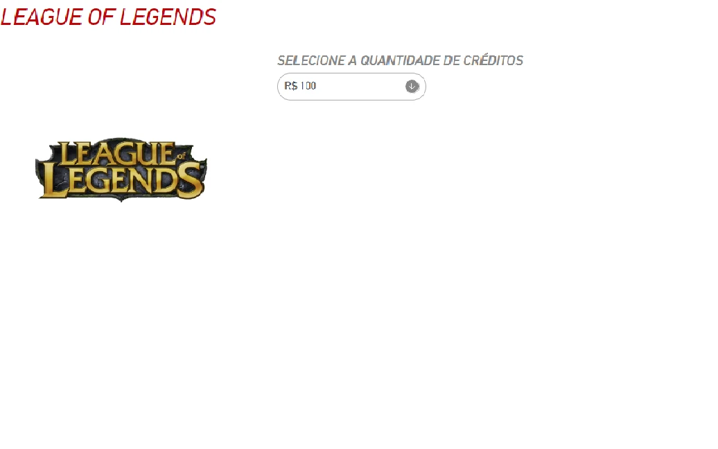 Cartão League of Legends R$ 25 Reais Pré-pago Gift Card 