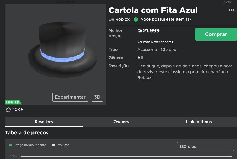 Conta De Roblox (Contém Headless, Itens Limited Até 78K) - Outros - DFG