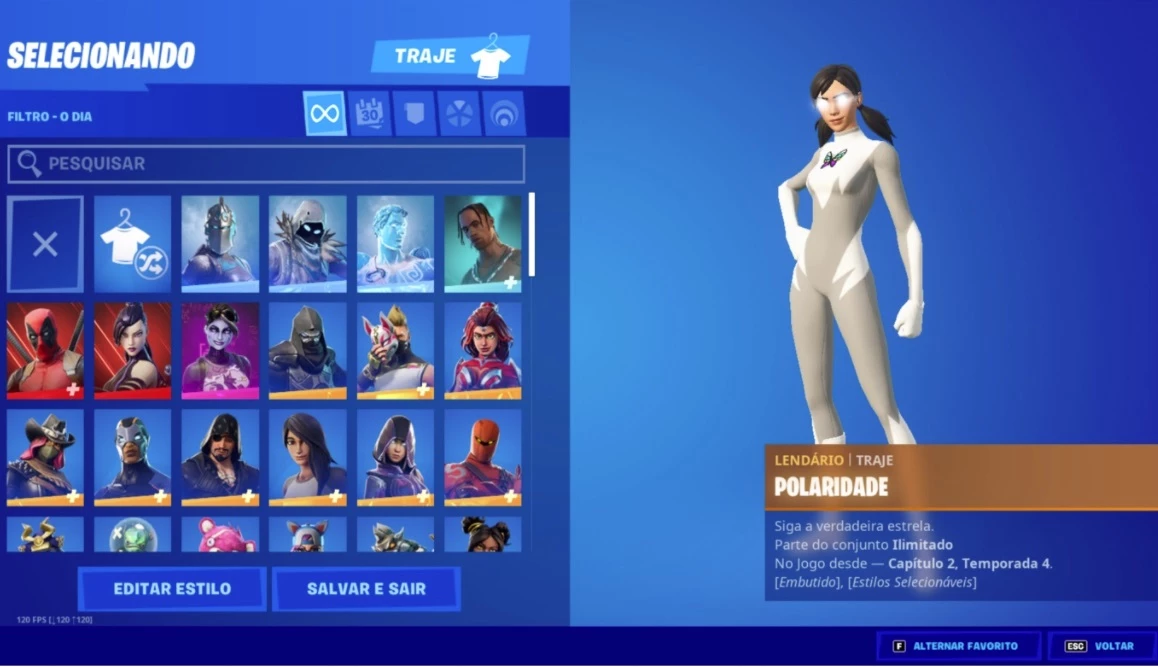 Conta Fortnite Skin Galaxy Rara + Temporada 3 Completa