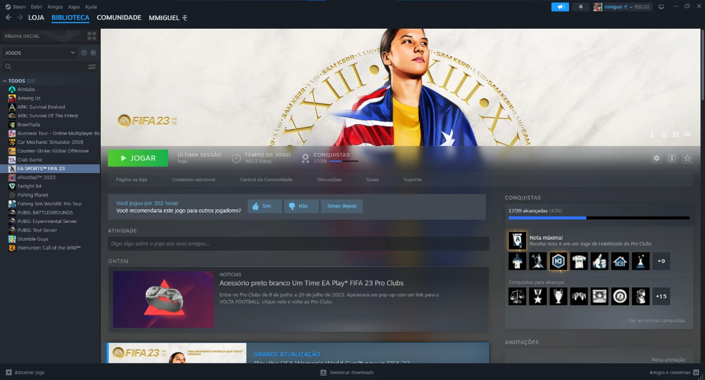 Conta Steam Fifa 23 E Outros Games! - DFG