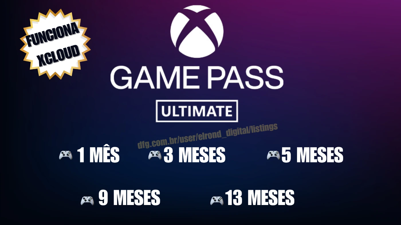 Últimas unidades! Xbox Game Pass Ultimate/Xcloud 1 Mês - Conta