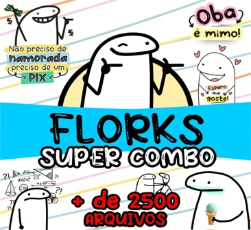 Kit Digital Flork Meme Bento Lettering + Signos Arquivo Png