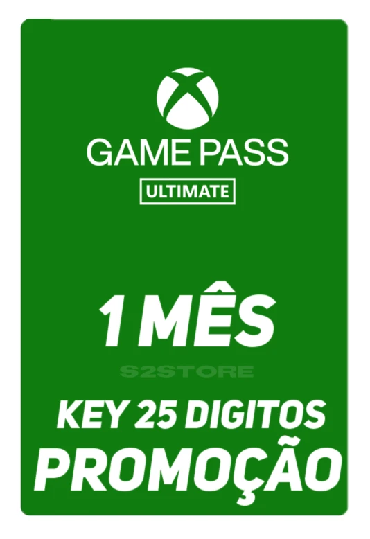 Xbox Game Pass Ultimate Codigo 25 Digitos 1 Mês - Assinaturas E