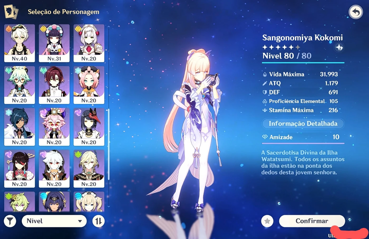 Conta Genshin Impact Ar52 4 Personagens 5 Estrelas - DFG