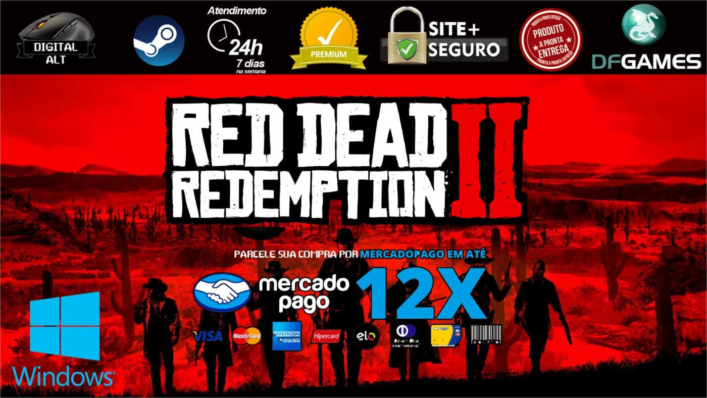 Red Dead Redemption 2 Pc Original Epic Games Offline - Steam - DFG