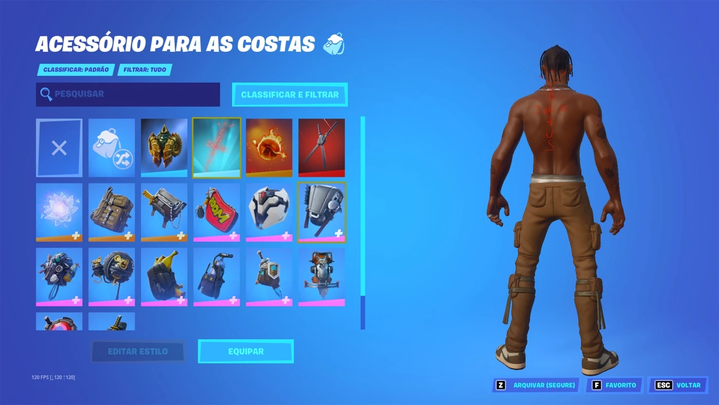 Fortnite | Conta fortnite rara com travis scott e