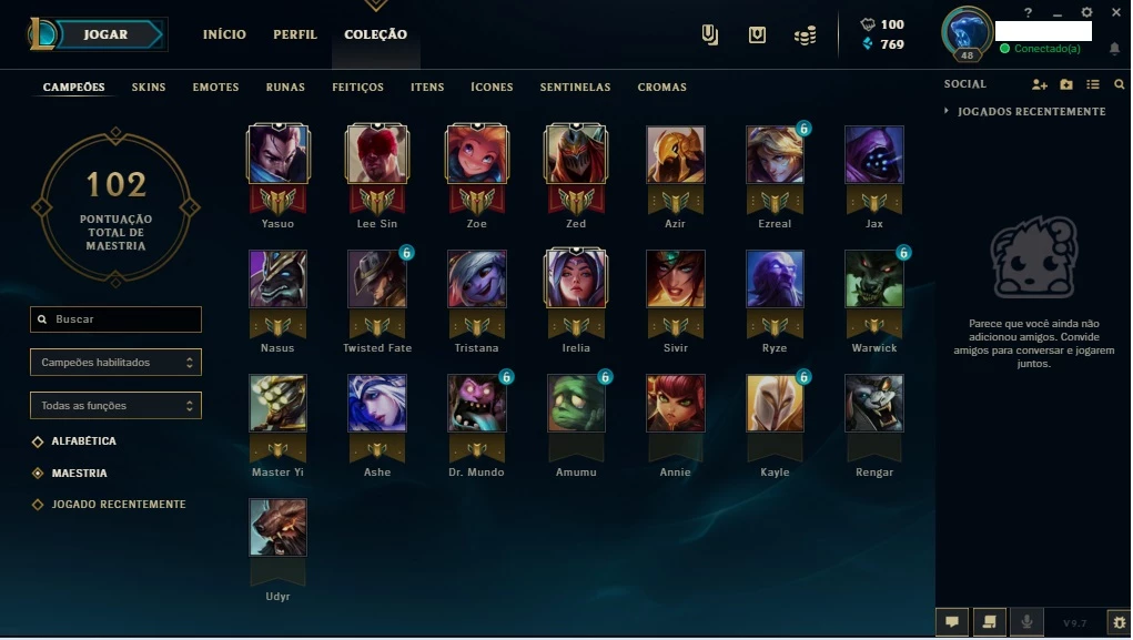 Conta de lol ex high elo com passe - League of Legends - Contas