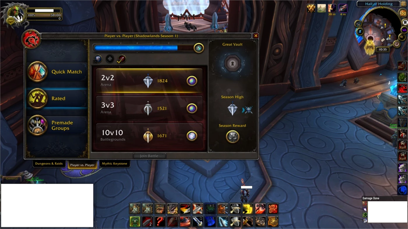 Conta Wow 1800+ Rating - 221 Ilvl - Warrior E Shaman - Blizzard - DFG