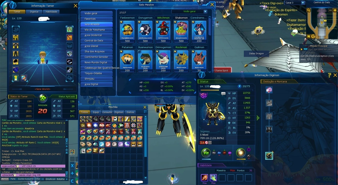 Conta Ladmo ( Omegamon ) Mid Game - Digimon Masters Online - DFG