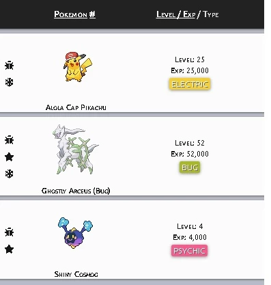 Conta Pokemon Deluge Diversos Shiny, Incluindo Shiny Mewtwo