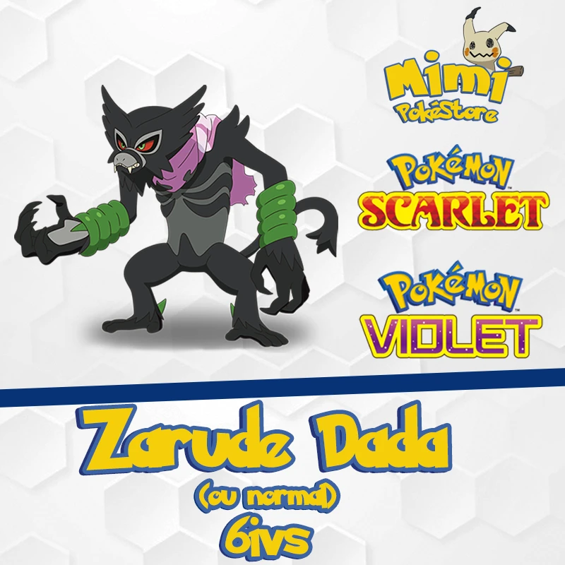 Zarude (Dada) Para Pokémon Scarlet E Violet - Outros - DFG