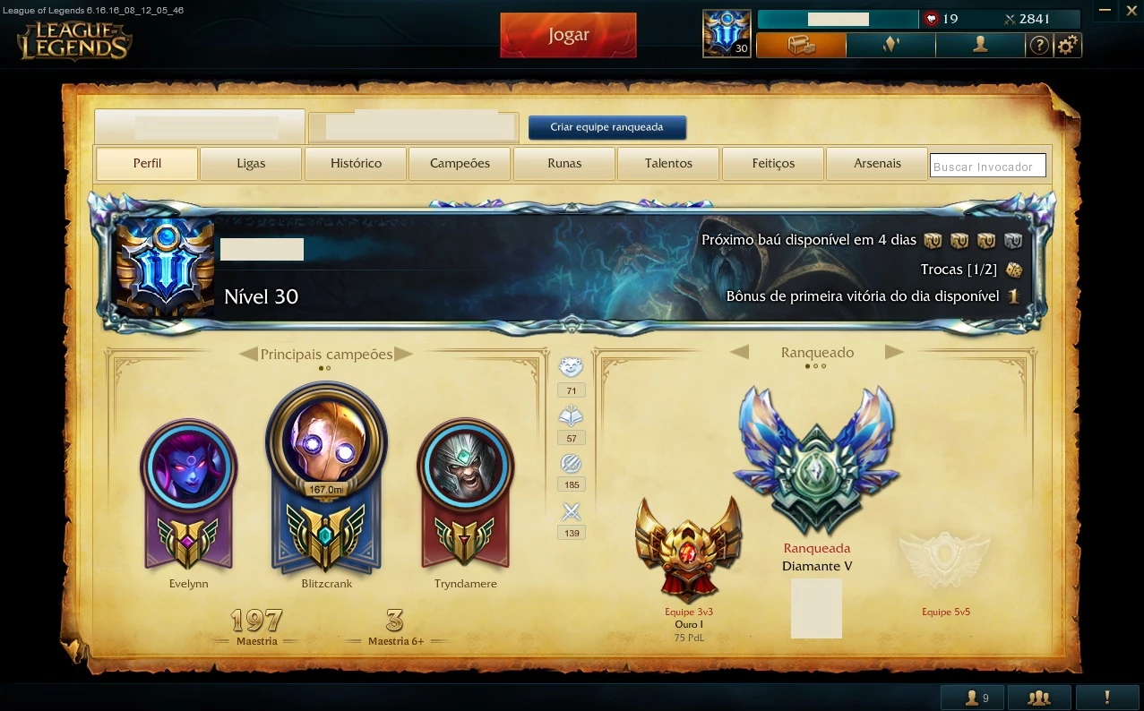 Conta Acc Smurf Lol League Of Legends Level 30 - DFG