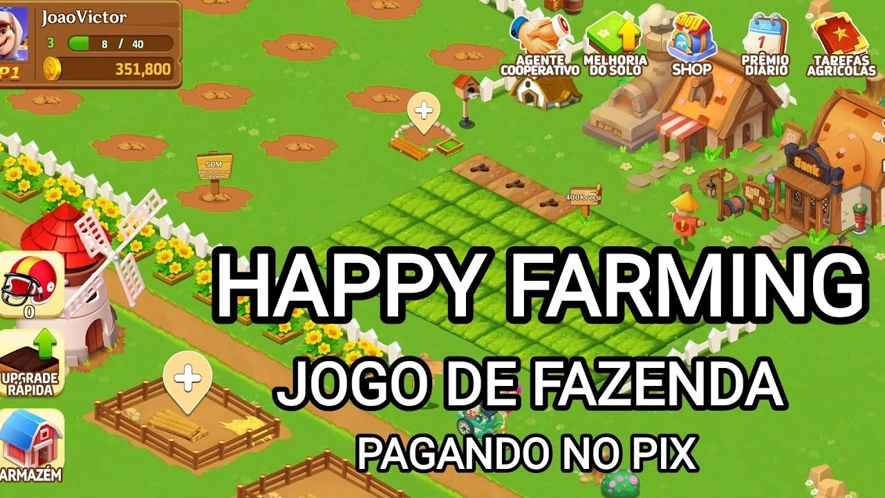 Happy Farming – Jogo de Fazendinha que paga de verdade SEM