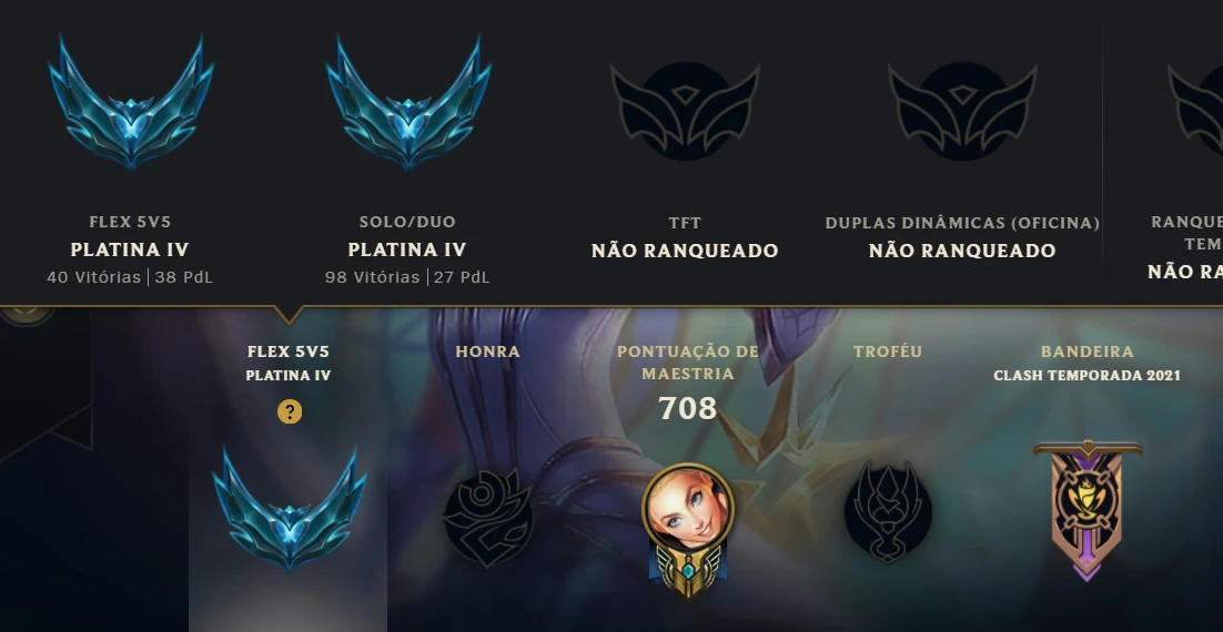 CONTA PLATINA IV COM 79% DE W.R + SKINS - League of Legends