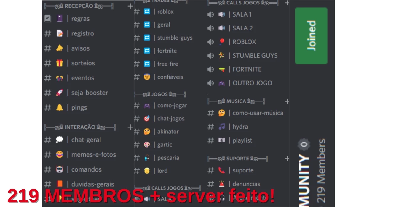 Servidor Do Discord (700 Membros / 200 Ativos) - Outros - DFG