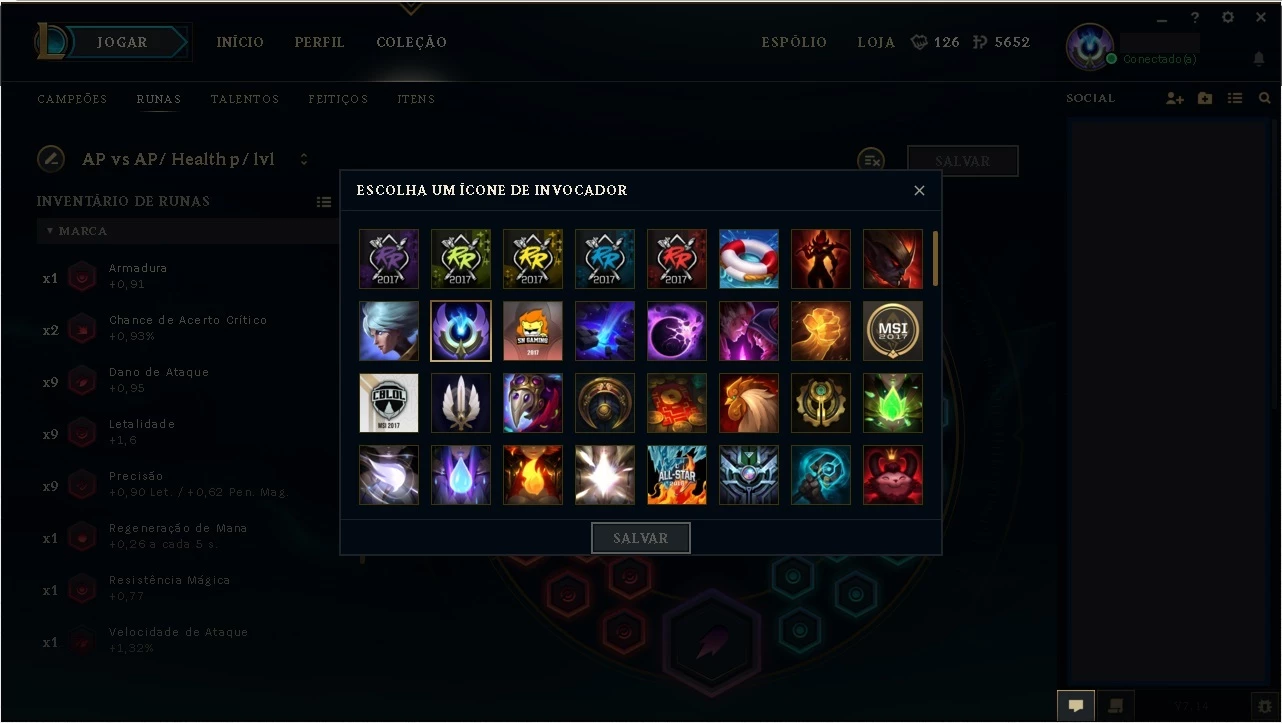 Conta De Lol League Of Legends High Elo Alto Diamante Mestr - DFG