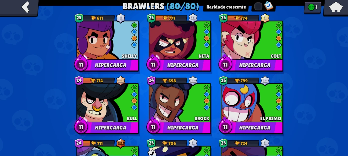 Conta Brawl Stars Full 80/80 - DFG