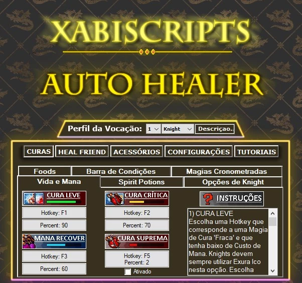 Auto Healer - Xabi Scripts - Tibia