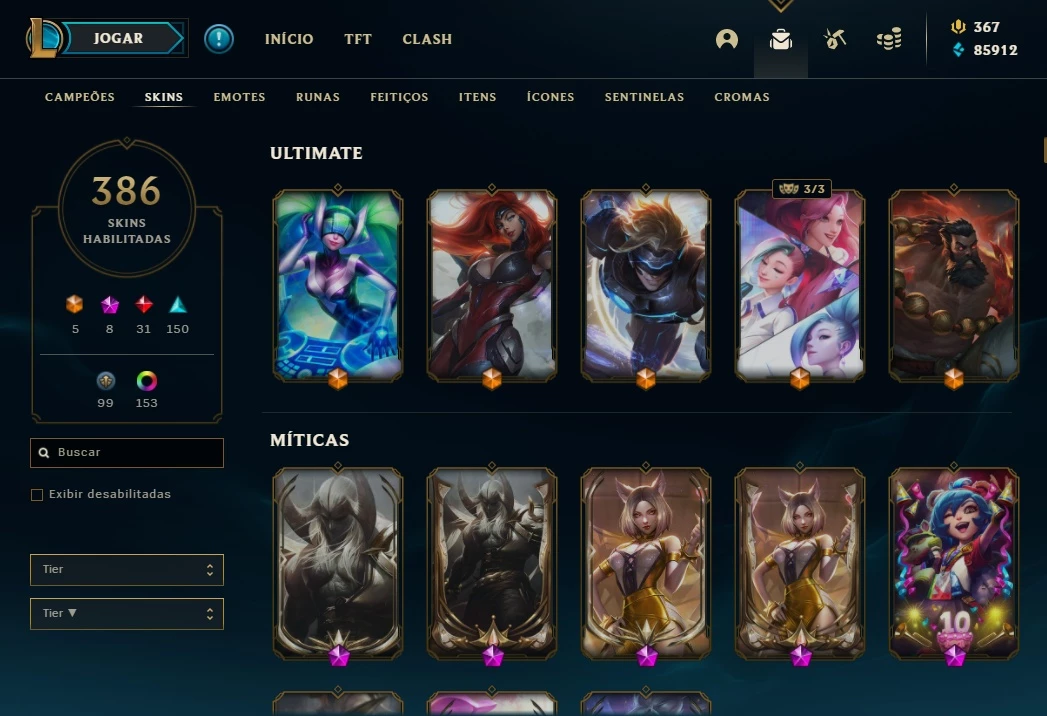Conta Desde Season 2 Nv 369 386 Skins (Rammus Rei) League Of Legends Lol DFG