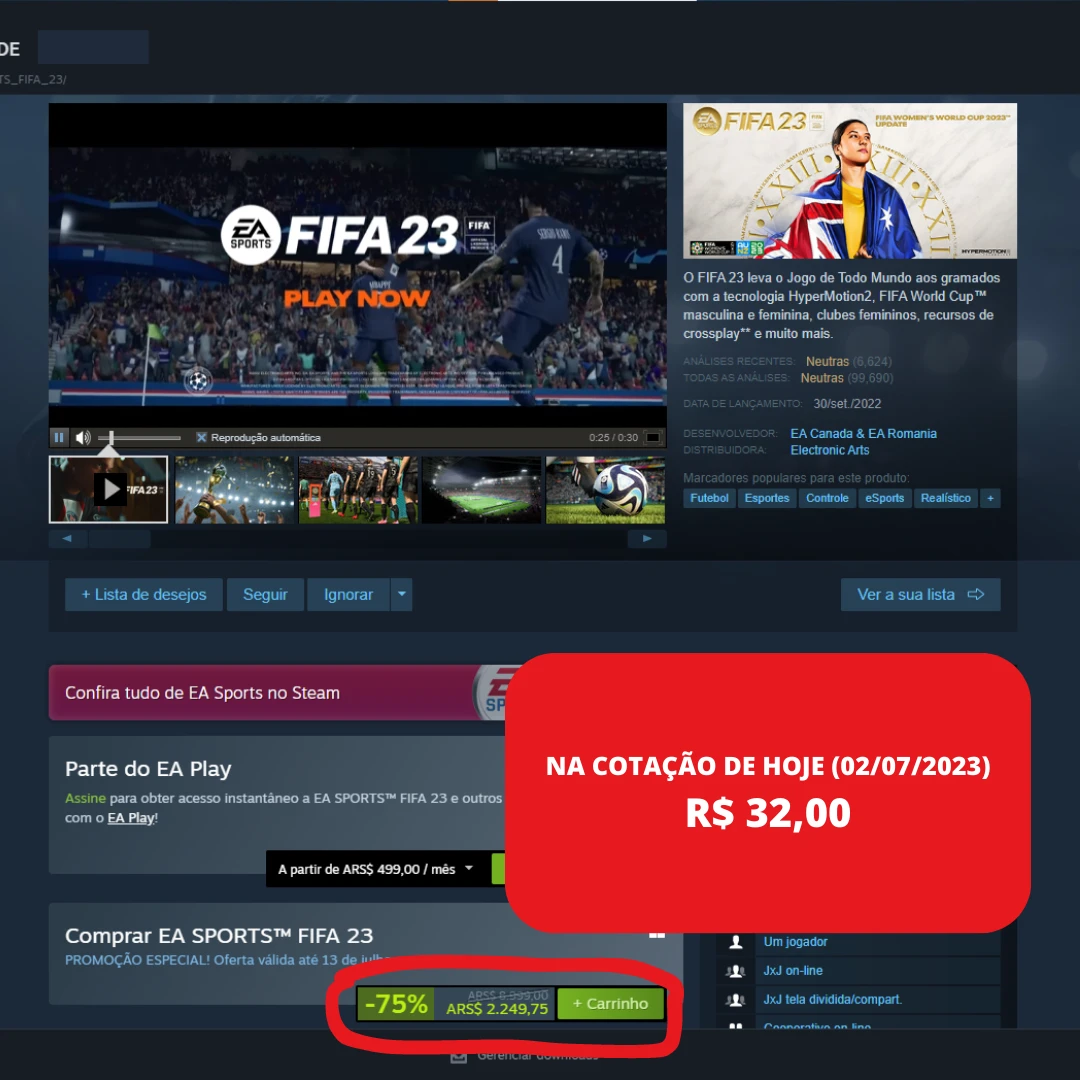 Conta Steam Da Argentina + Jogos Steam Argentina - DFG