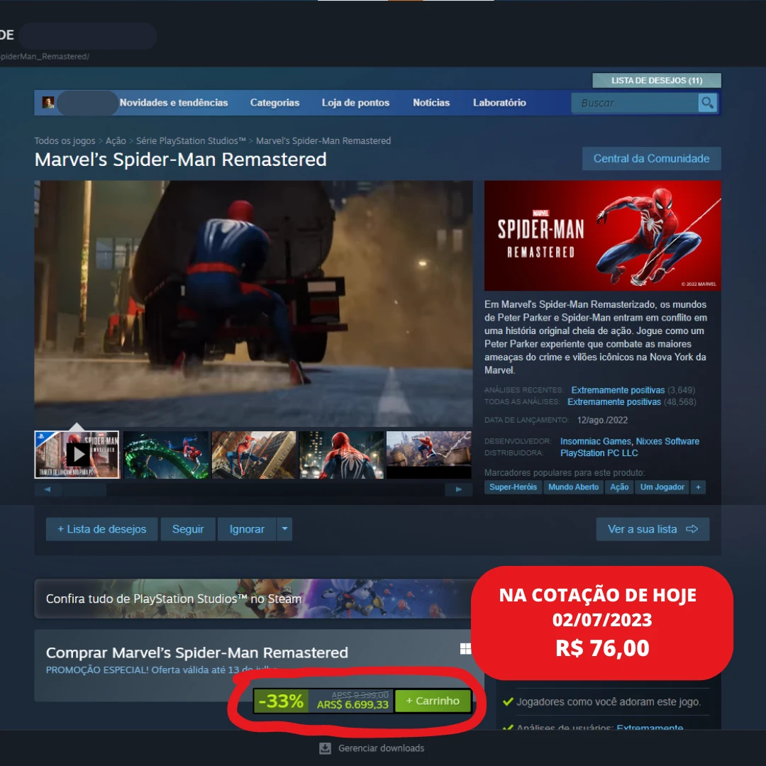 CONTA ATIVA! STEAM ARGENTINA! 