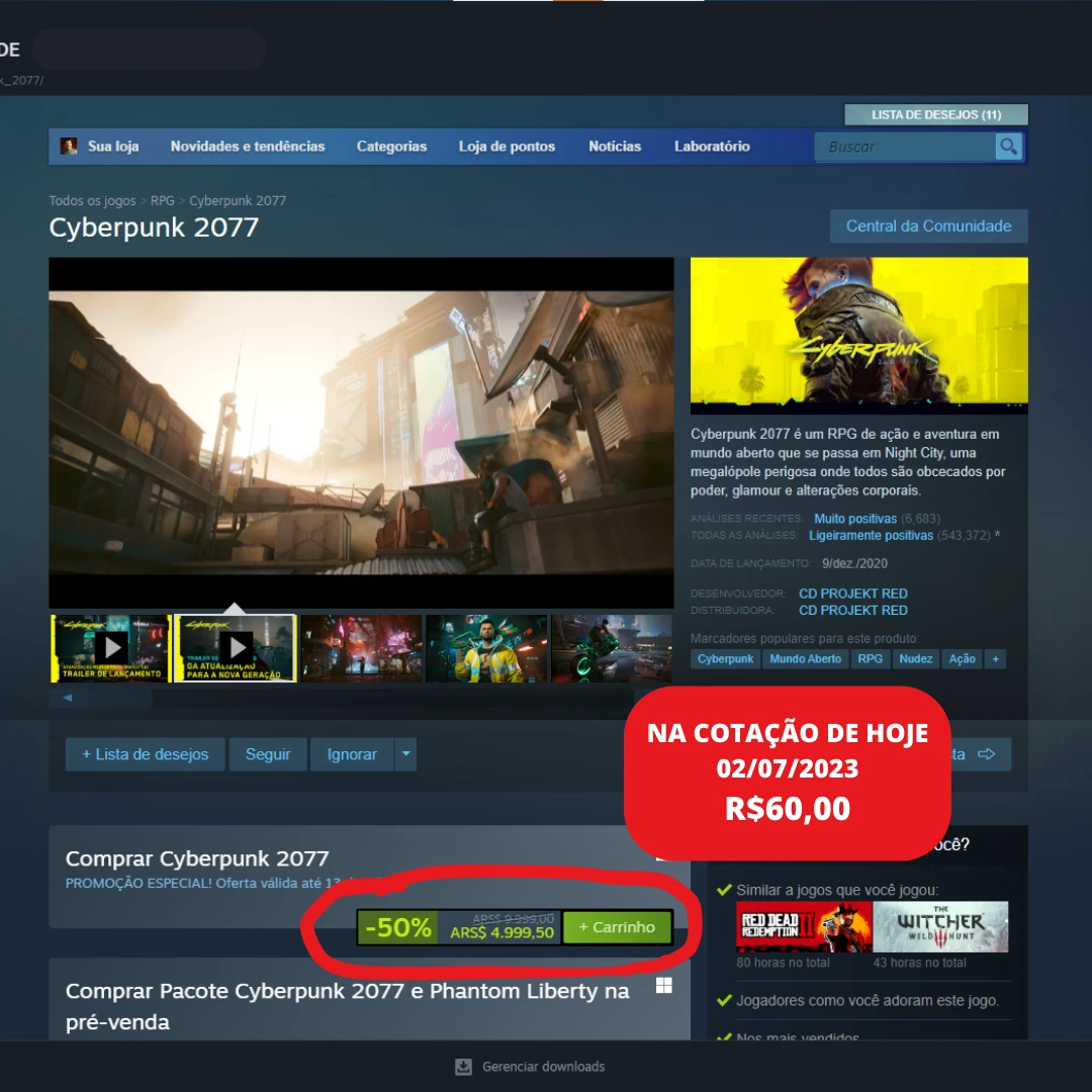 Conta Steam Da Argentina + Jogos Steam Argentina - DFG