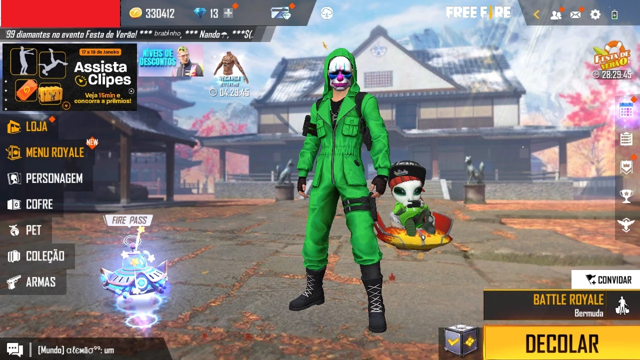 Free Fire: Desconto dos Sete chega com conjunto Insanidade Hacker