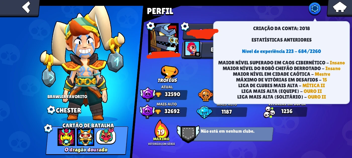 Conta Brawl Stars Quase Full Lvl 206 - DFG