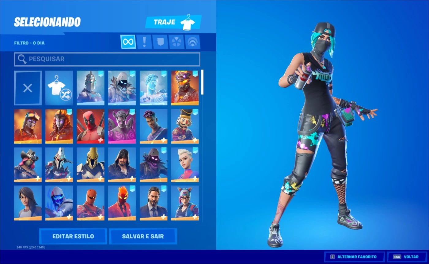 Conta De Fortnite Com 140 Skins, Stw, Season 3,Minty - DFG