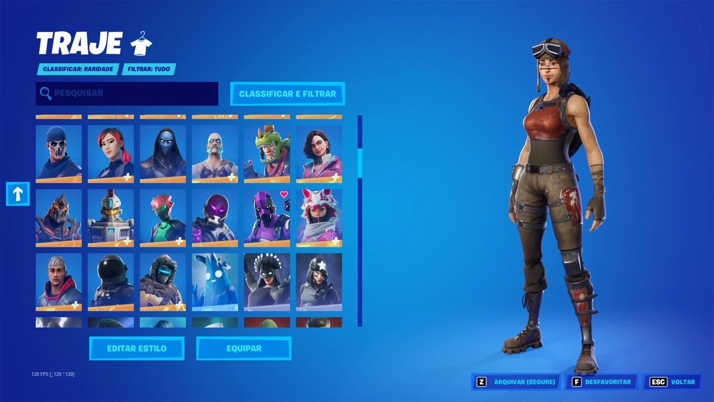 Fortnite > CONTA FORTNITE RENEGADE RAIDER + QUASE TODAS AS EXCLUSIVAS