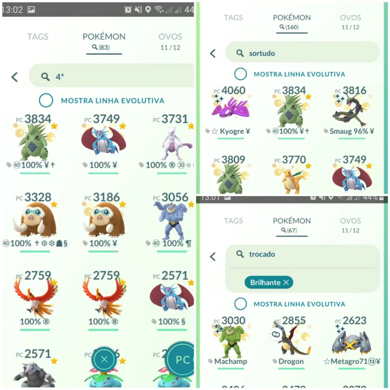 Pokémon Go* Shinys, Pokémons Raros E De Evento - Pokemon Go - DFG