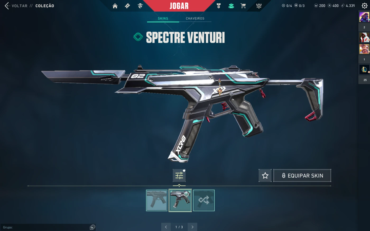 Set Venturi Full (Faca, Spectre, Vandal...) Skins Raras - Valorant - DFG