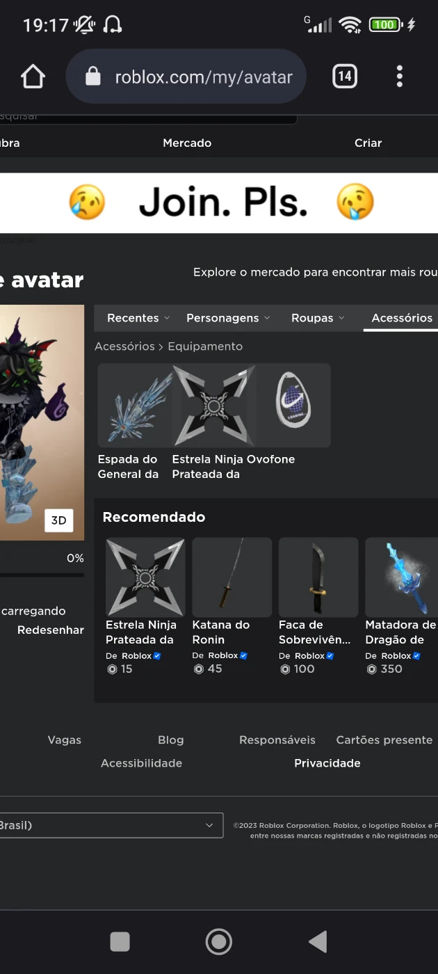 Conta De Roblox Com Skin - DFG